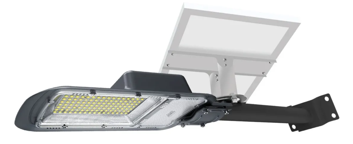Luminaria Solar LED 600W Austral (Marca: Logic)Es un sistema de alumbrado público autónomo y sustentable de alta gama, diseñado para exteriores (estacionamientos, parcelas, calles).Potencia y Brillo: Cuenta con 600W de potencia nominal y entrega un flujo real de 3.000 lúmenes.Autonomía: Incluye una batería LiFePO4 de larga duración (3,2V / 30Ah) y panel solar monocristalino de 45W, otorgando entre 12 a 20 horas de luz continua por carga completa.Variantes de luz: Se comercializa en versiones de Luz Fría (6500K) y Luz Cálida (1700K - 3000K).Protección: Cuenta con certificación IP65 (impermeable al agua y polvo) y alta resistencia a impactos mecánicos.Lógica de funcionamiento: Incorpora un sensor crepuscular inteligente que se enciende automáticamente al anochecer y se apaga al amanecer, además de incluir control remoto para programar temporizadores de apagado.